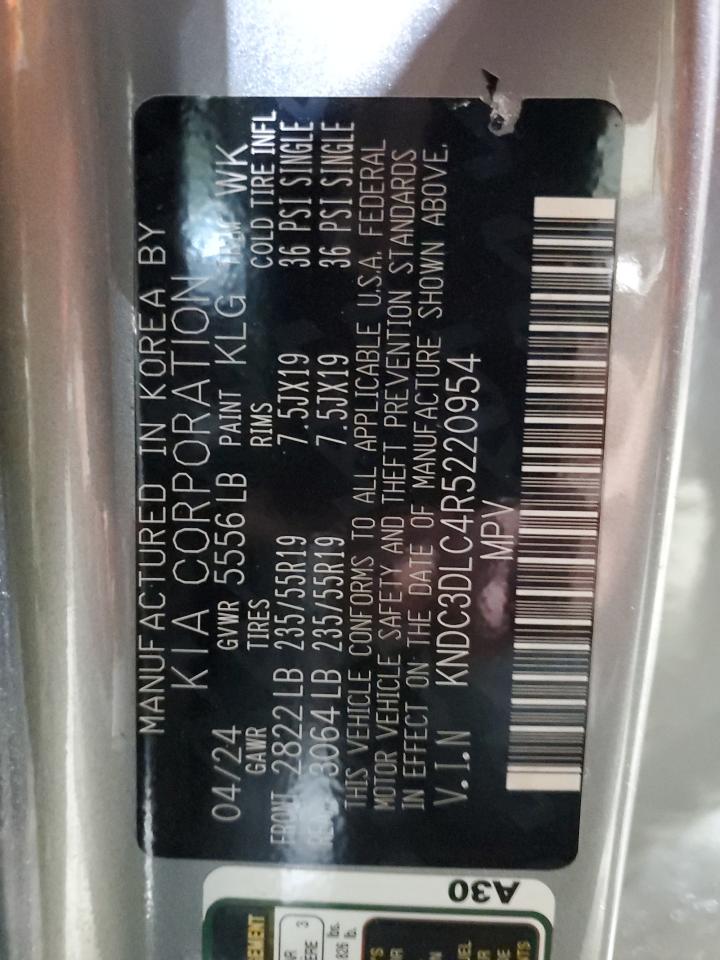 2024 Kia Ev6 Light VIN: KNDC3DLC4R5220954 Lot: 84887575