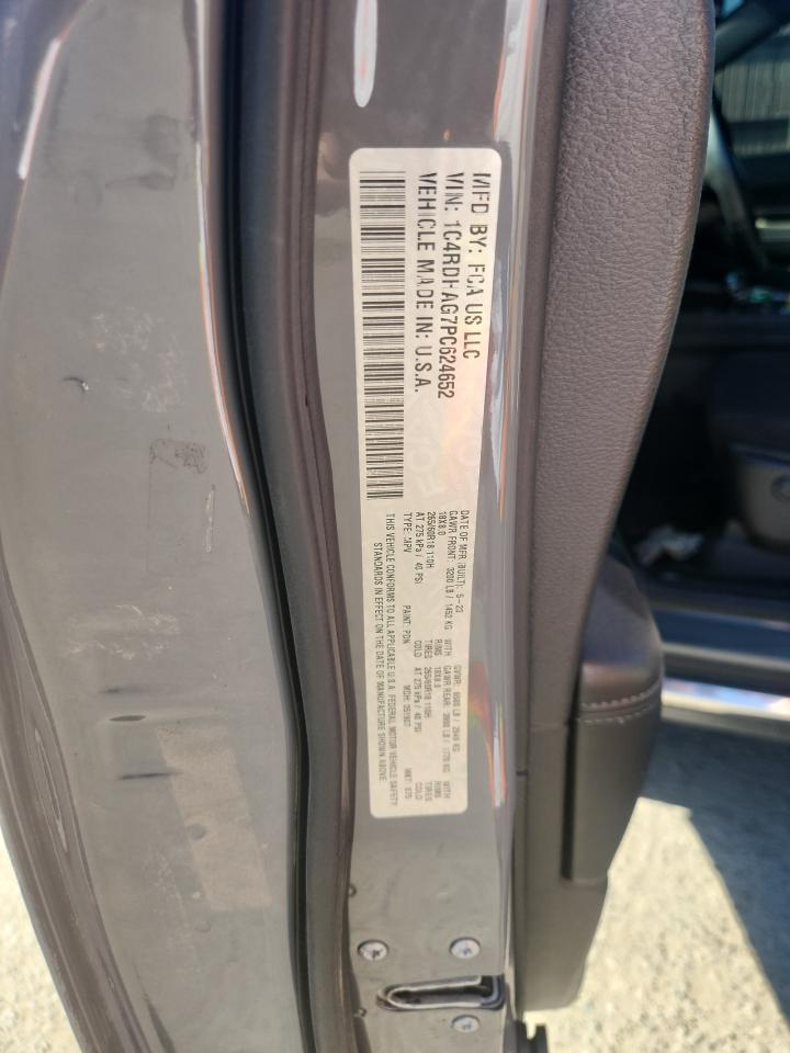 2023 Dodge Durango Sxt VIN: 1C4RDHAG7PC624652 Lot: 86854485