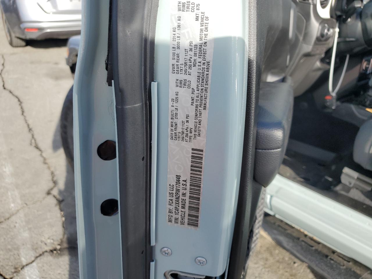 2024 Jeep Wrangler Sport VIN: 1C4PJXAN2RW170448 Lot: 85317855