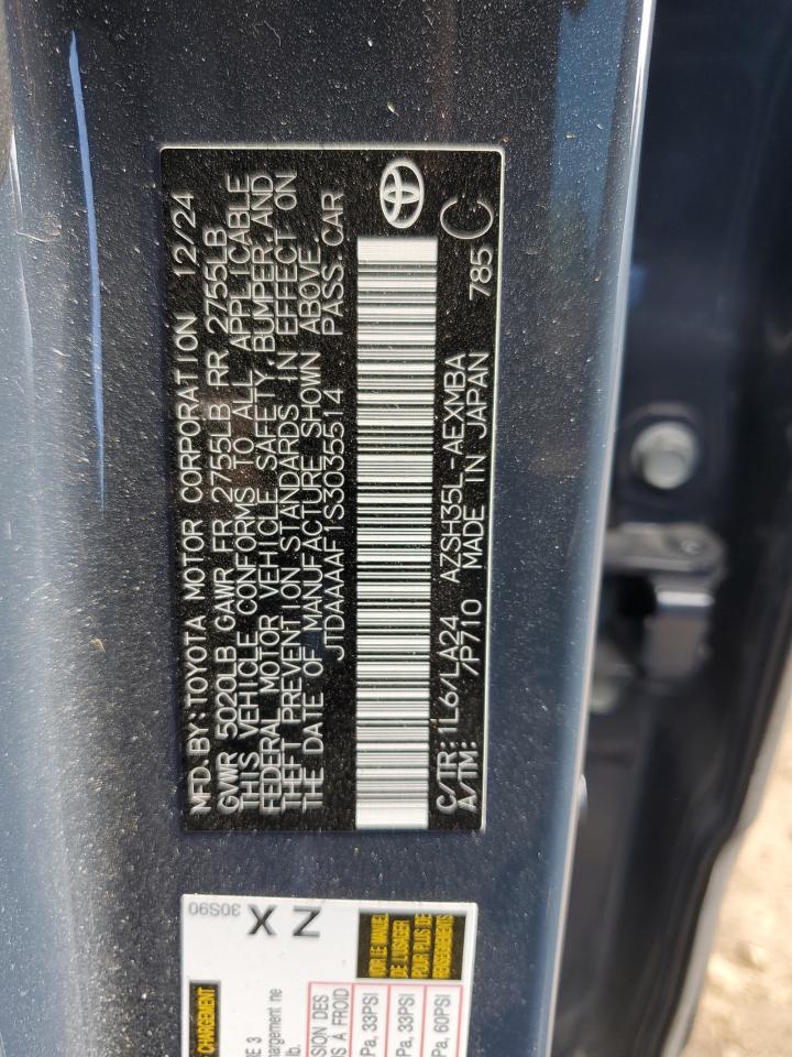 2025 Toyota Crown Xle VIN: JTDAAAAF1S3035514 Lot: 82266505