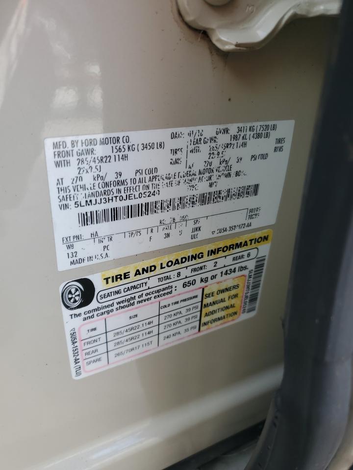 2018 Lincoln Navigator L Select VIN: 5LMJJ3HT0JEL05240 Lot: 85407865