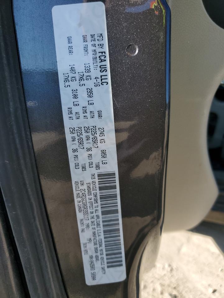 2016 Dodge Grand Caravan Sxt VIN: 2C4RDGCG0GR355117 Lot: 84379305
