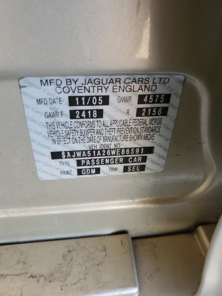 2006 Jaguar X-Type 3.0 VIN: SAJWA51A26WE86591 Lot: 82764605