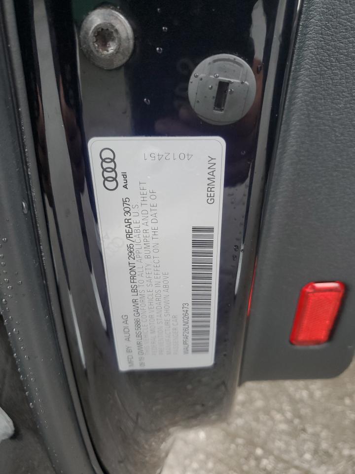 2020 Audi S7 Premium Plus VIN: WAUPFAF26LN026473 Lot: 90272465