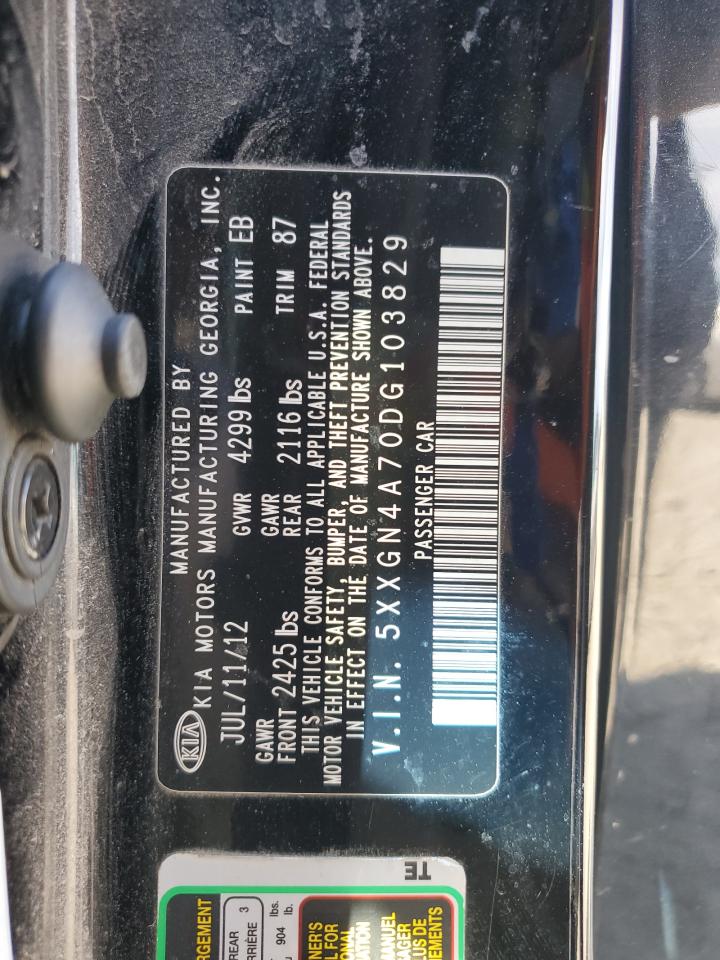 2013 Kia Optima Ex VIN: 5XXGN4A70DG103829 Lot: 82184895