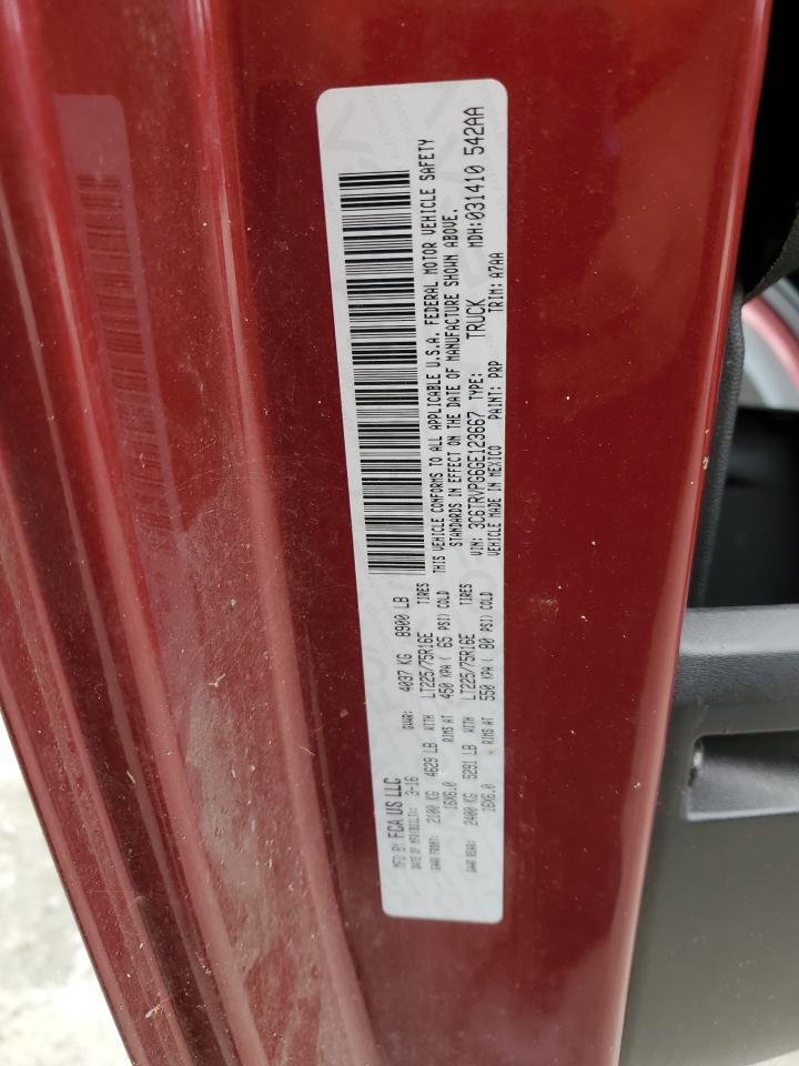 2016 Ram Promaster 2500 2500 High VIN: 3C6TRVPG6GE123667 Lot: 81979995