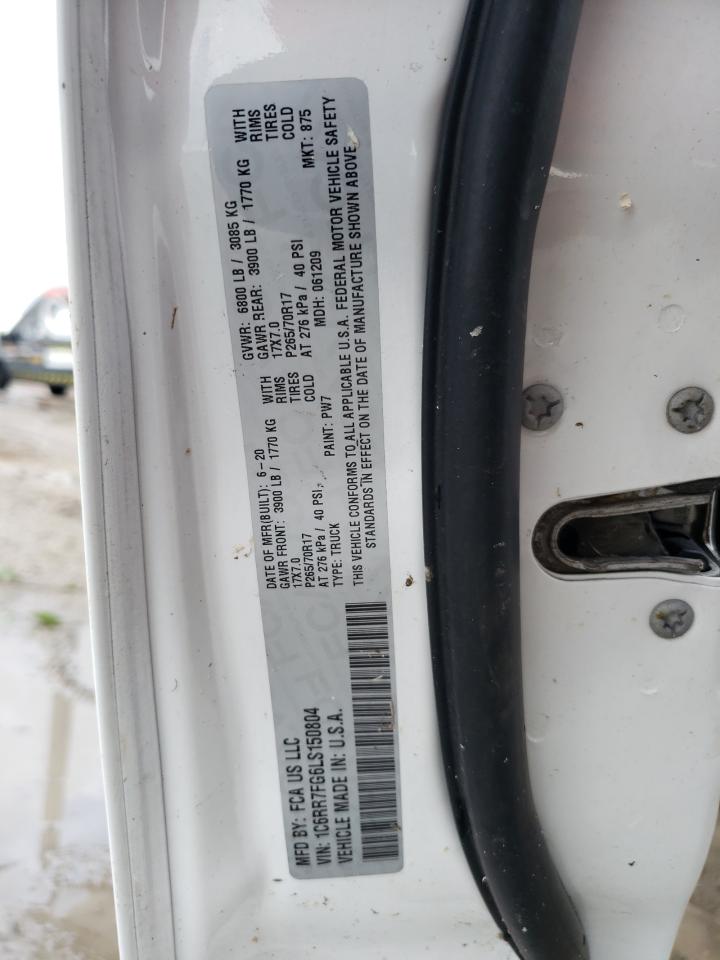 2020 Ram 1500 Classic Tradesman VIN: 1C6RR7FG6LS150804 Lot: 85517495