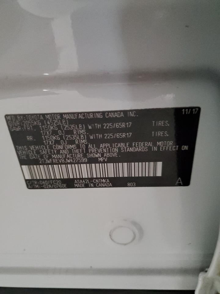 2018 Toyota Rav4 Adventure VIN: 2T3WFREV8JW427599 Lot: 82418685