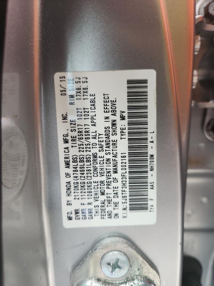 2015 Honda Crosstour Ex VIN: 5J6TF3H33FL002161 Lot: 89689015