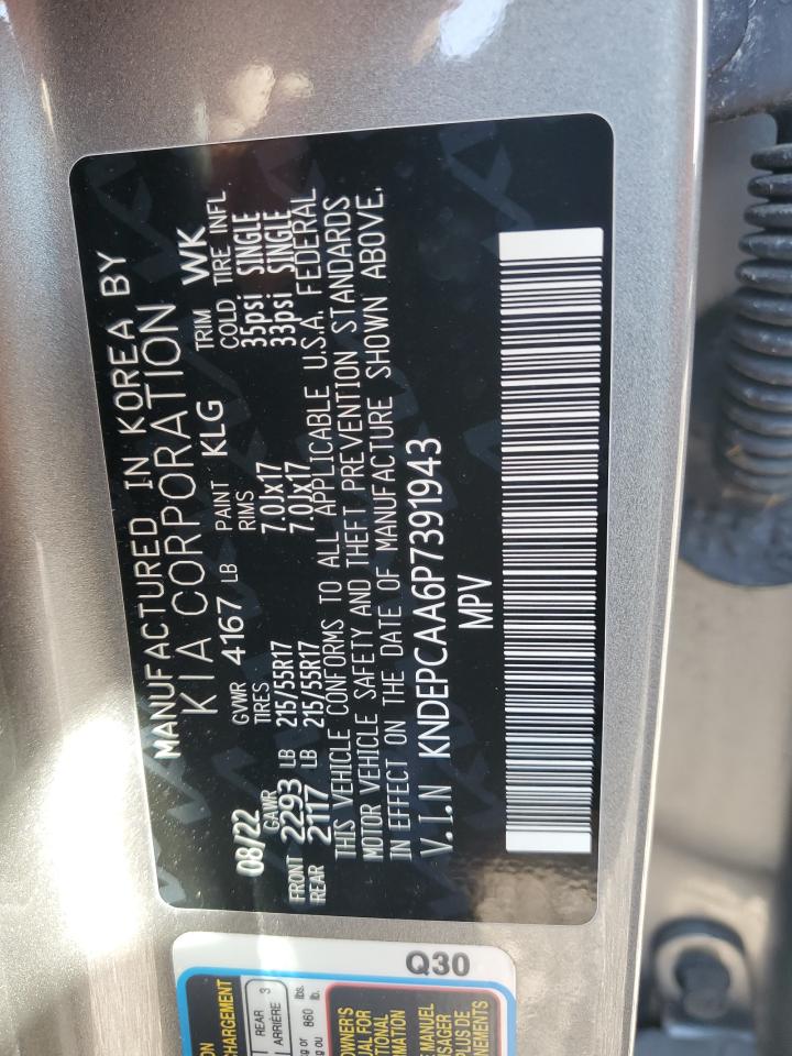 2023 Kia Seltos Lx VIN: KNDEPCAA6P7391943 Lot: 84725765