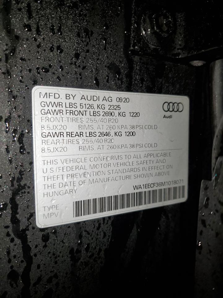 2021 Audi Q3 Premium Plus S Line 45 VIN: WA1EECF36M1018071 Lot: 90392975