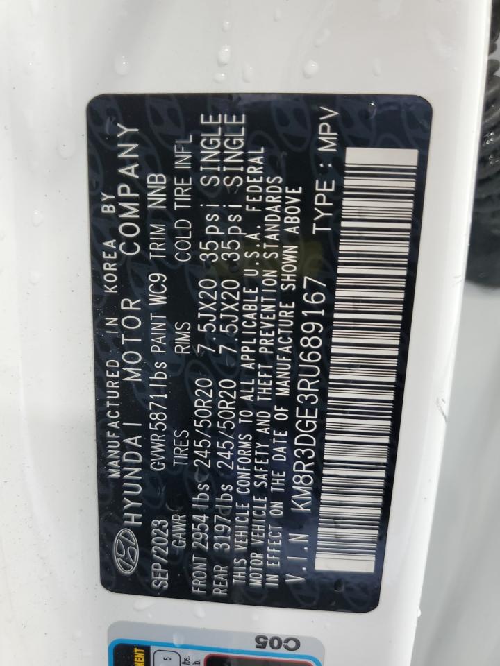 2024 Hyundai Palisade Xrt VIN: KM8R3DGE3RU689167 Lot: 86103275