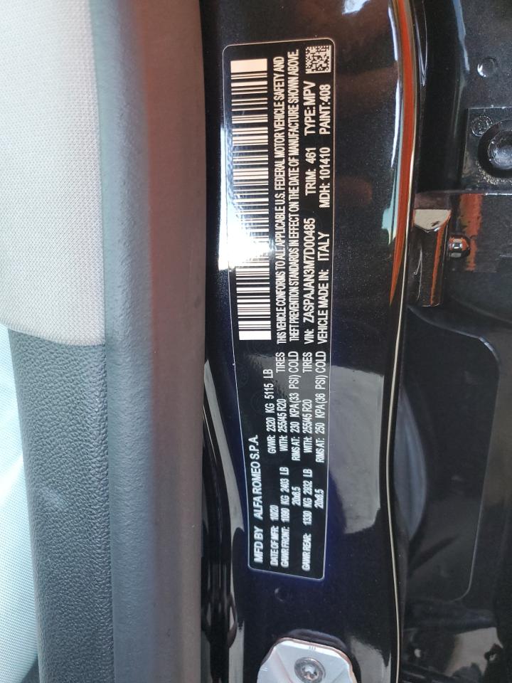2021 Alfa Romeo Stelvio Sport VIN: ZASPAJAN3M7D00485 Lot: 87429655