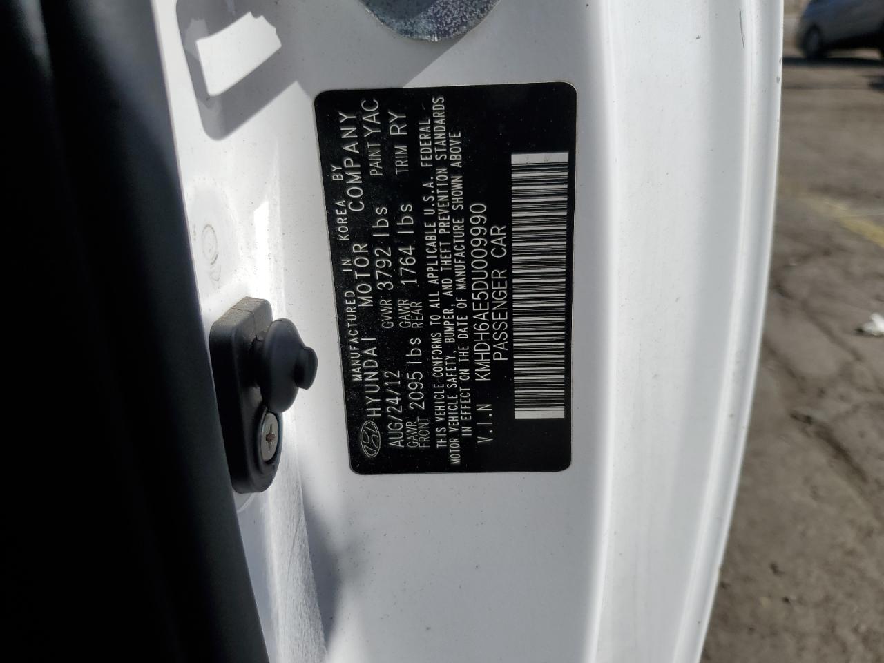 2013 Hyundai Elantra Coupe Gs VIN: KMHDH6AE5DU009990 Lot: 85915885