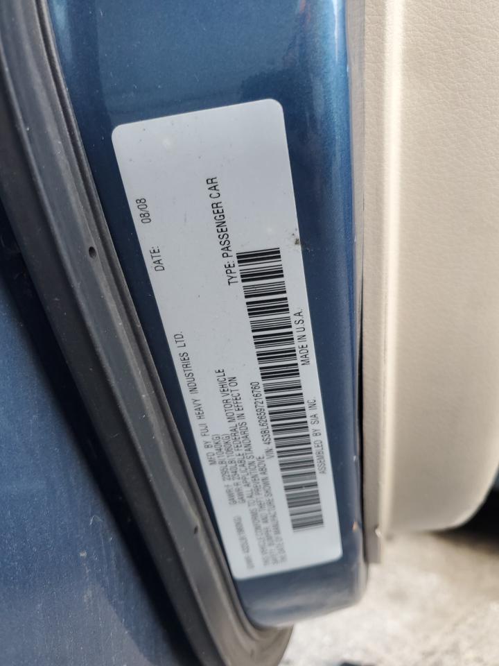 2009 Subaru Legacy 2.5I Limited VIN: 4S3BL626597216760 Lot: 86264625