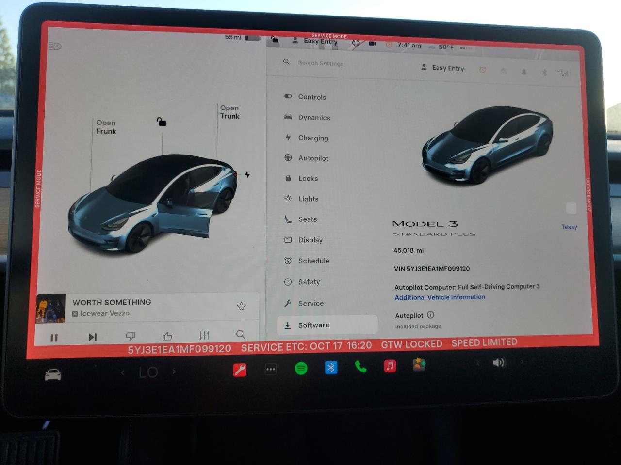 2021 Tesla Model 3 VIN: 5YJ3E1EA1MF099120 Lot: 86461195