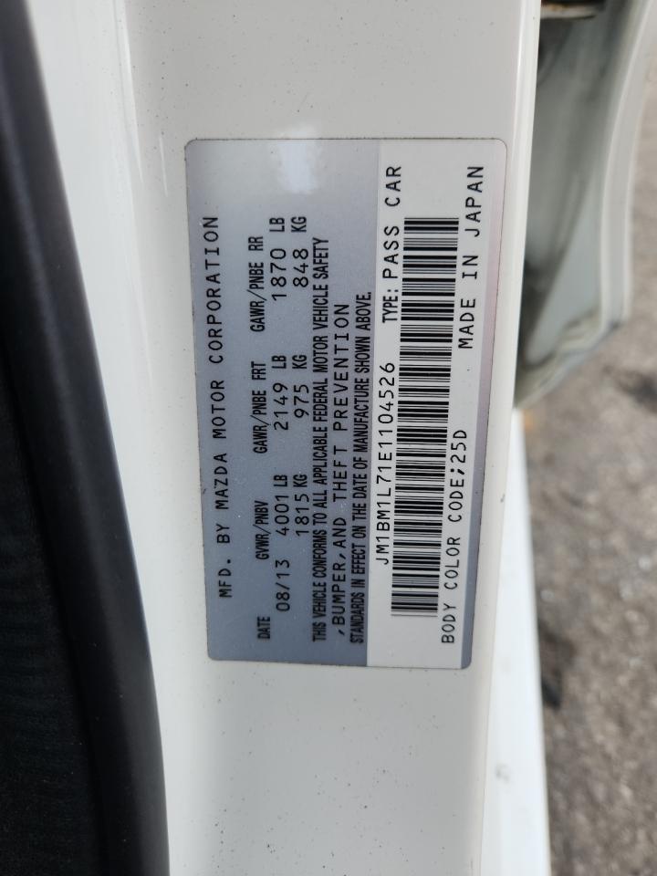 2014 Mazda 3 Touring VIN: JM1BM1L71E1104526 Lot: 85709105