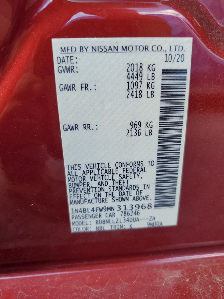 2021 Nissan Altima Platinum VIN: 1N4BL4FW9MN313968 Lot: 84864155