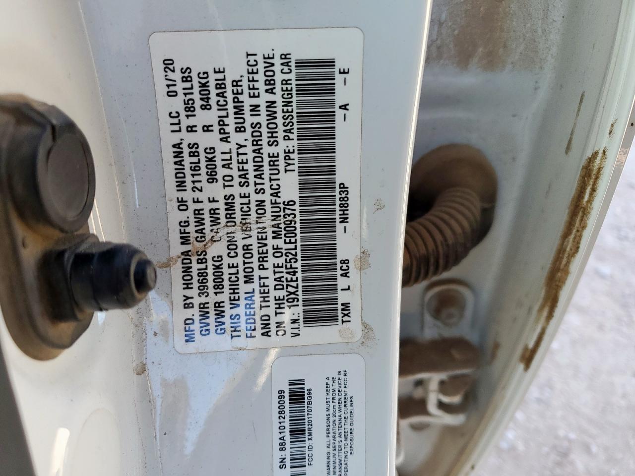 2020 Honda Insight Ex VIN: 19XZE4F52LE009376 Lot: 90377355