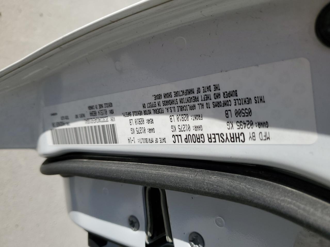 2014 Chrysler 300C VIN: 2C3CCAKG4EH216641 Lot: 89530675