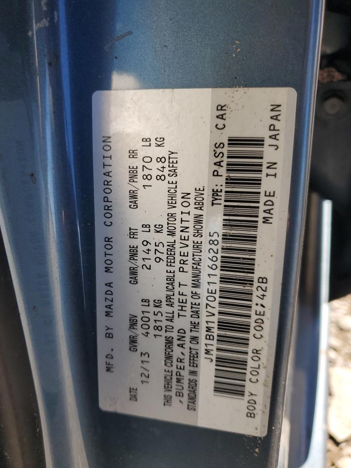 2014 Mazda 3 Touring VIN: JM1BM1V70E1166285 Lot: 82296515