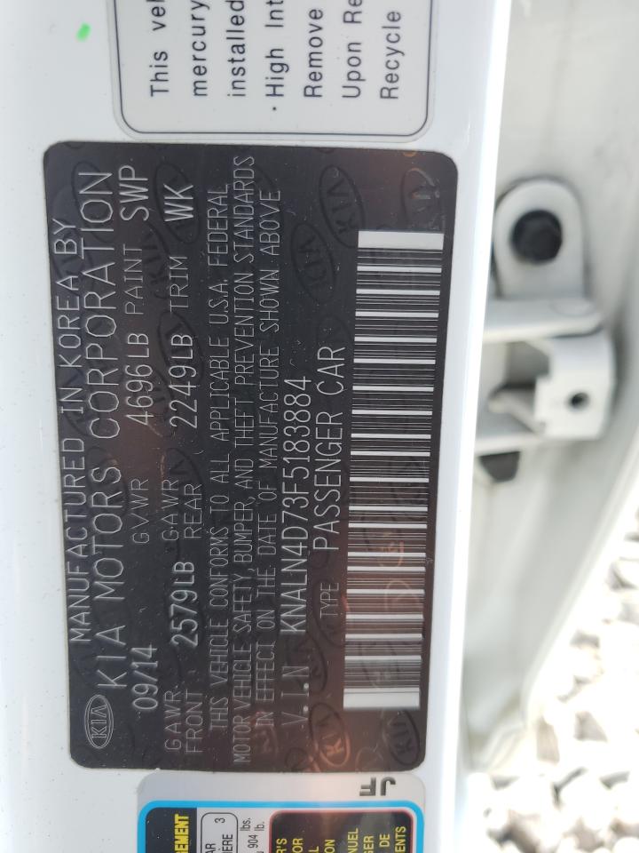 2015 Kia Cadenza Premium VIN: KNALN4D73F5183884 Lot: 81994685