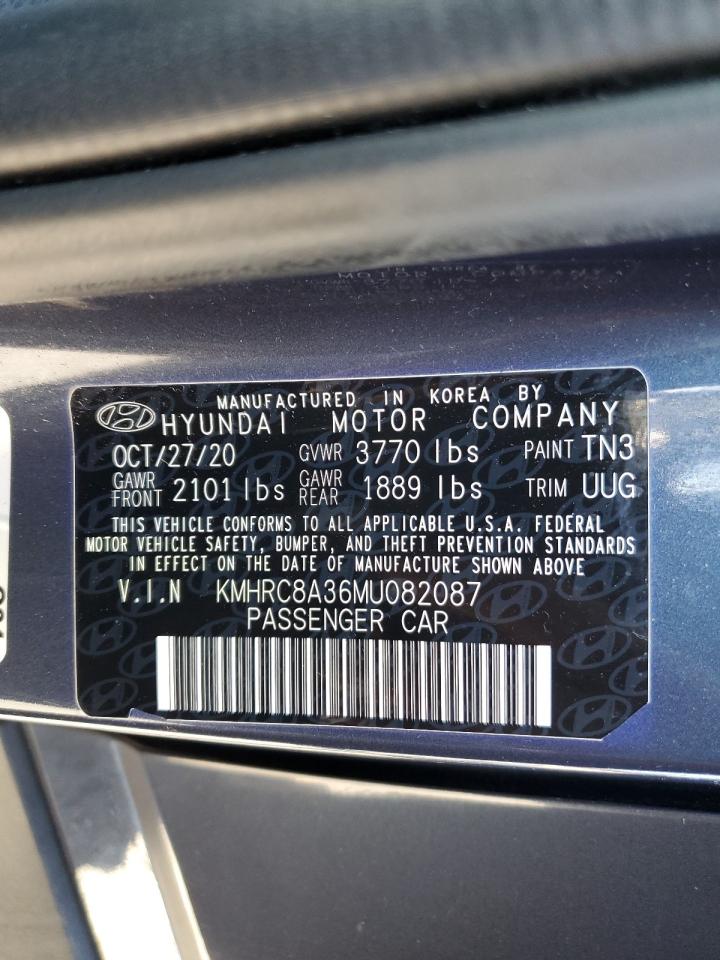 2021 Hyundai Venue Sel VIN: KMHRC8A36MU082087 Lot: 86728235
