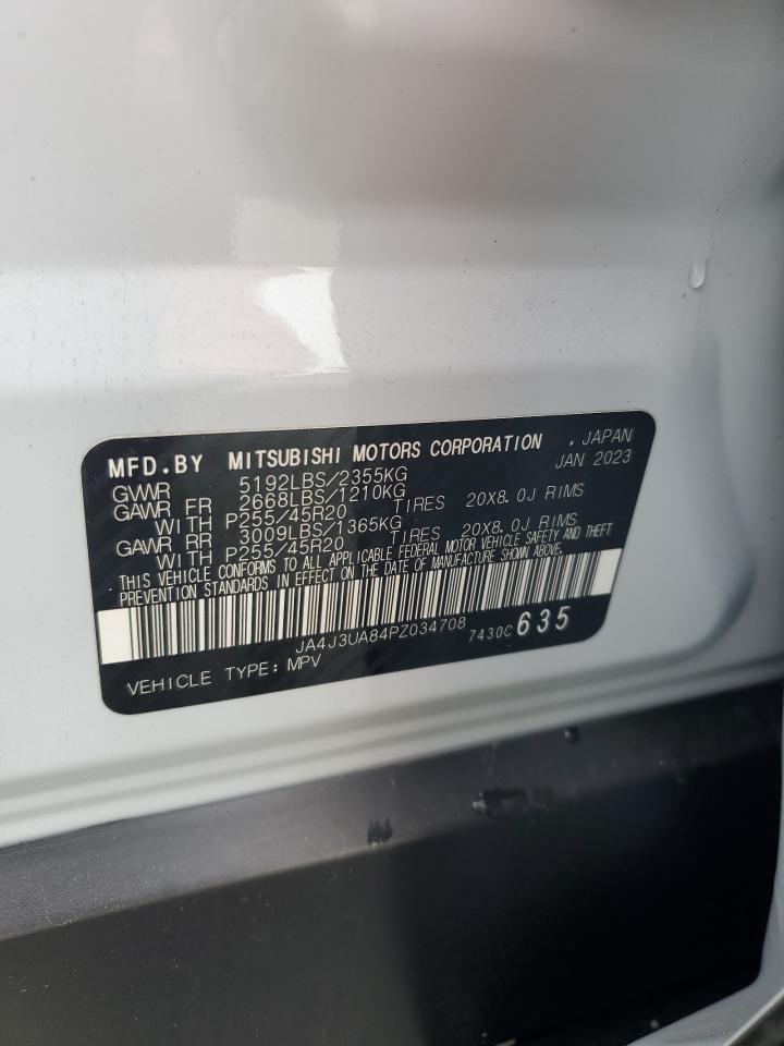 2023 Mitsubishi Outlander Se VIN: JA4J3UA84PZ034708 Lot: 84960815