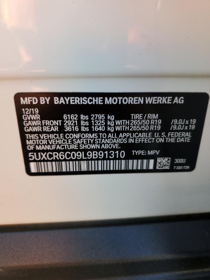 2020 BMW X5 xDrive40I VIN: 5UXCR6C09L9B91310 Lot: 89517275