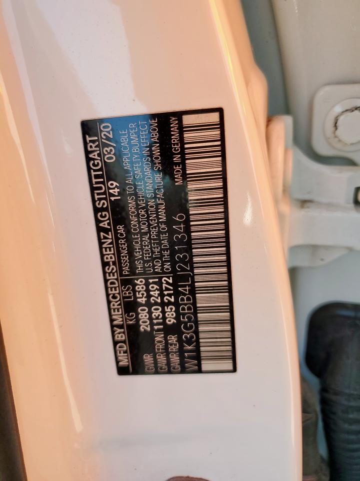 2020 Mercedes-Benz A 35 Amg VIN: W1K3G5BB4LJ231346 Lot: 82275765