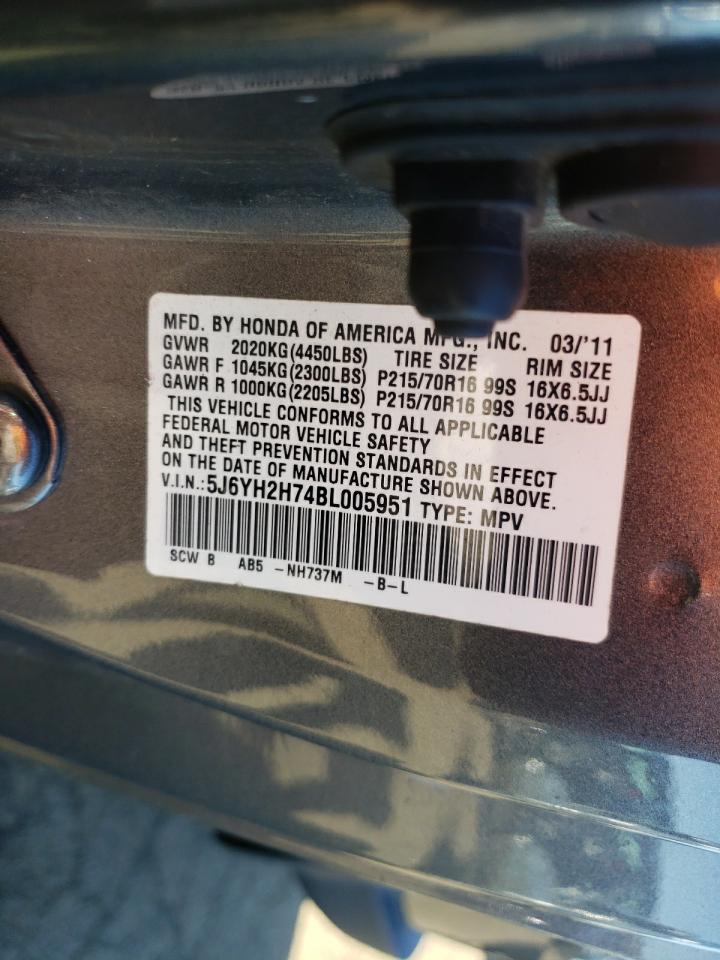 2011 Honda Element Ex VIN: 5J6YH2H74BL005951 Lot: 86135665