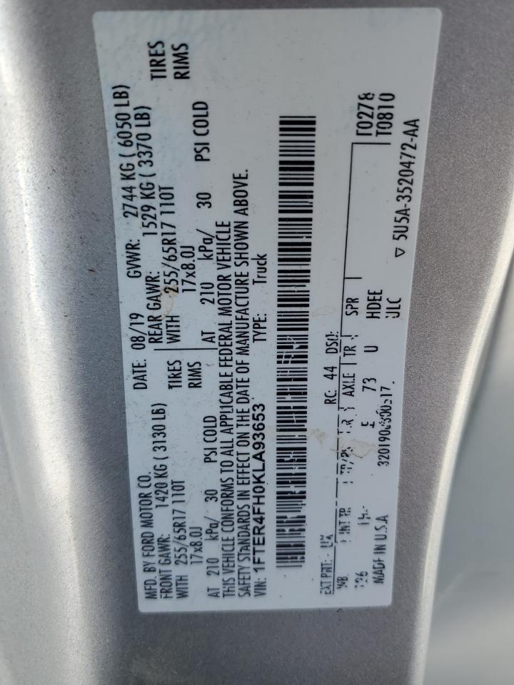 2019 Ford Ranger Xl VIN: 1FTER4FH0KLA93653 Lot: 86473855