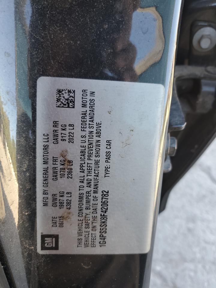 2015 Buick Verano VIN: 1G4PS5SK8F4206782 Lot: 87297665