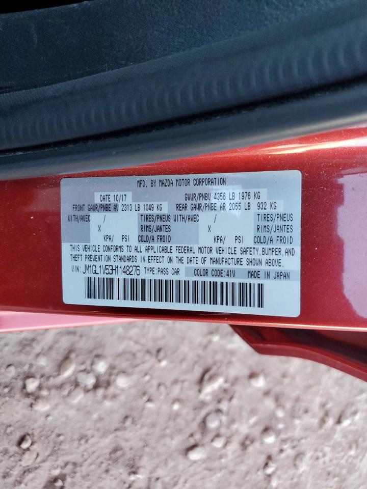 2017 Mazda 6 Touring VIN: JM1GL1V53H1148276 Lot: 85712445