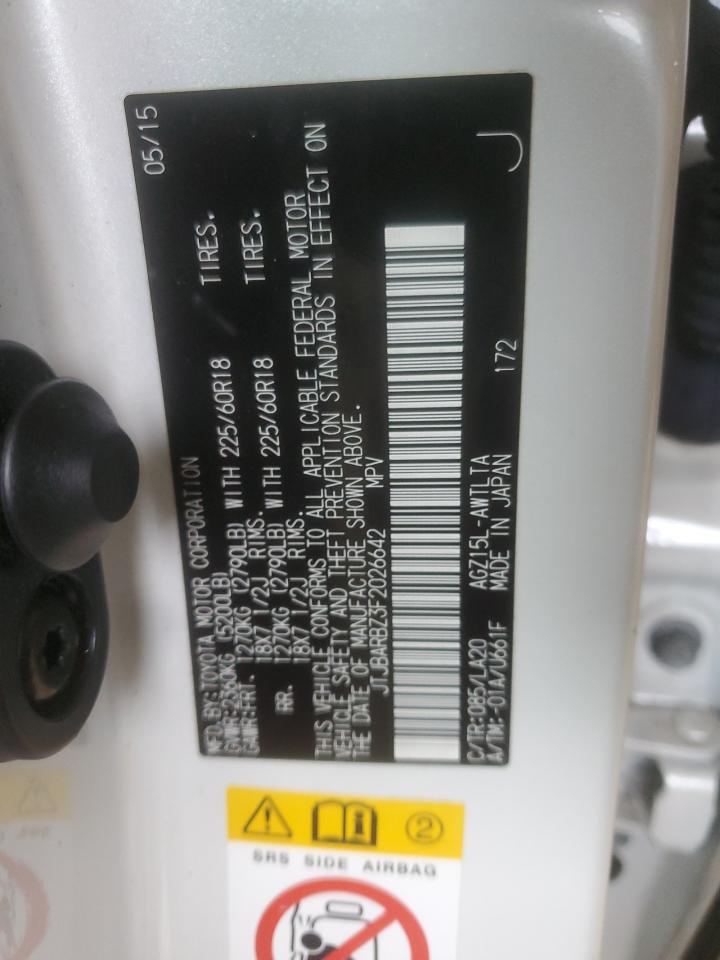 2015 Lexus Nx 200T VIN: JTJBARBZ3F2026642 Lot: 86618875