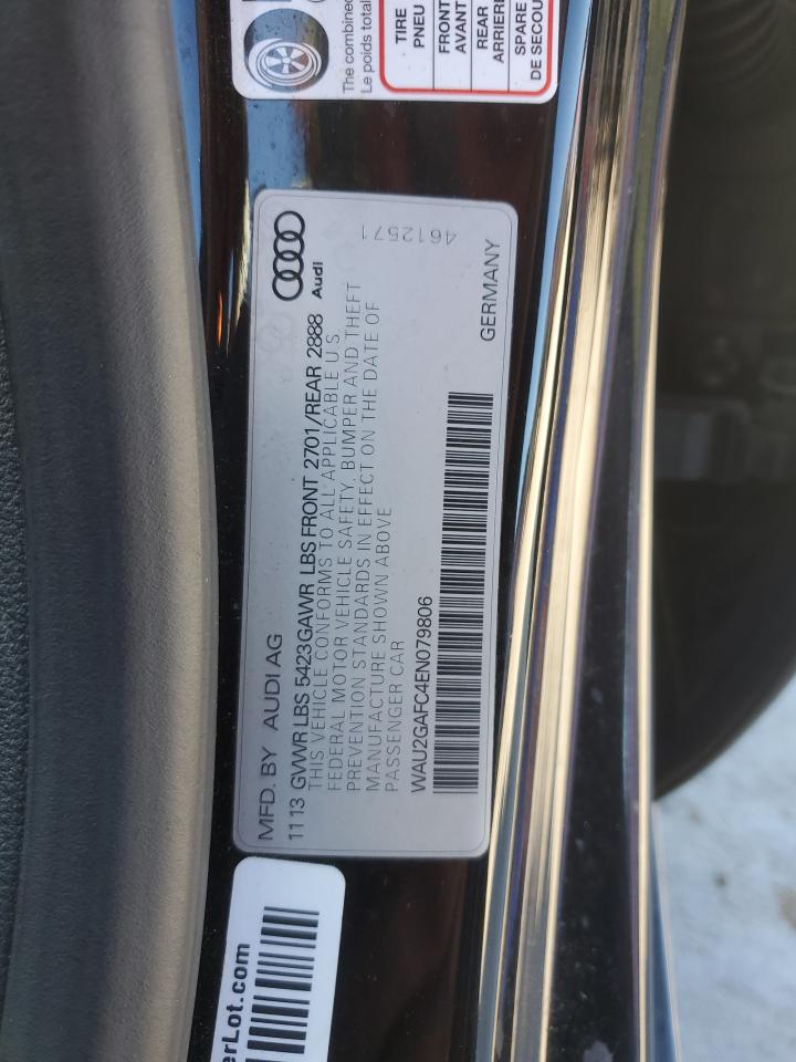 2014 Audi A7 Prestige VIN: WAU2GAFC4EN079806 Lot: 85868725