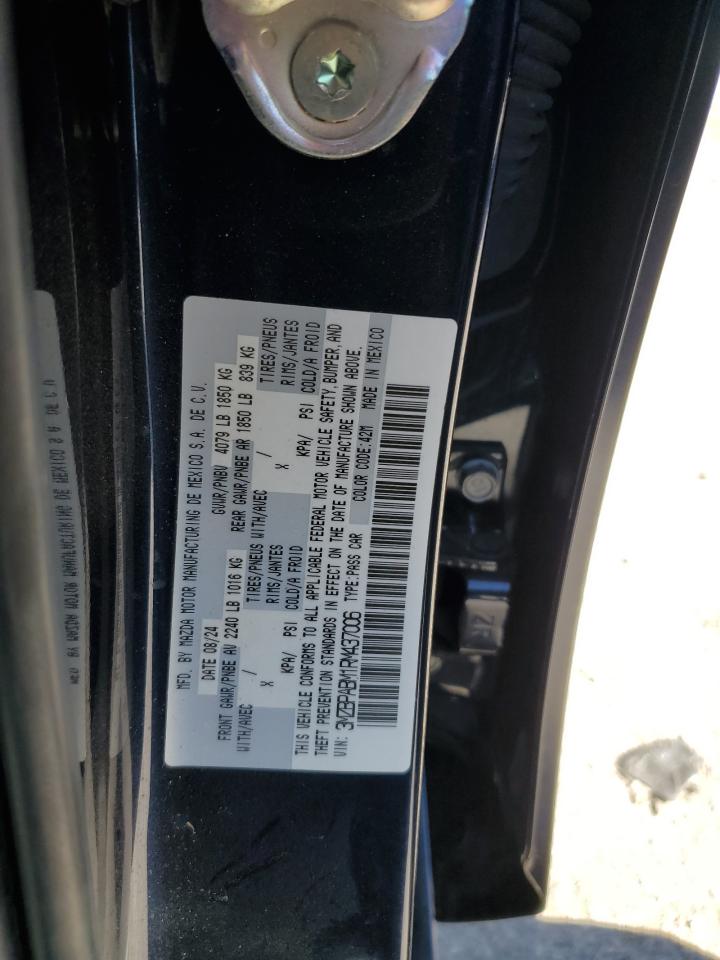 2024 Mazda 3 Select Sport VIN: 3MZBPABM1RM437006 Lot: 89654225