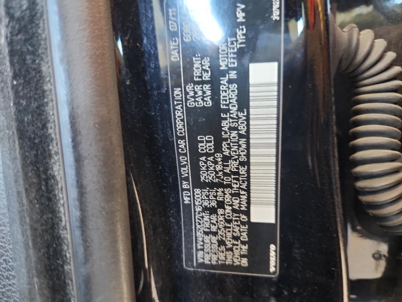 2012 Volvo Xc90 3.2 VIN: YV4952CZ7C1615008 Lot: 85498785