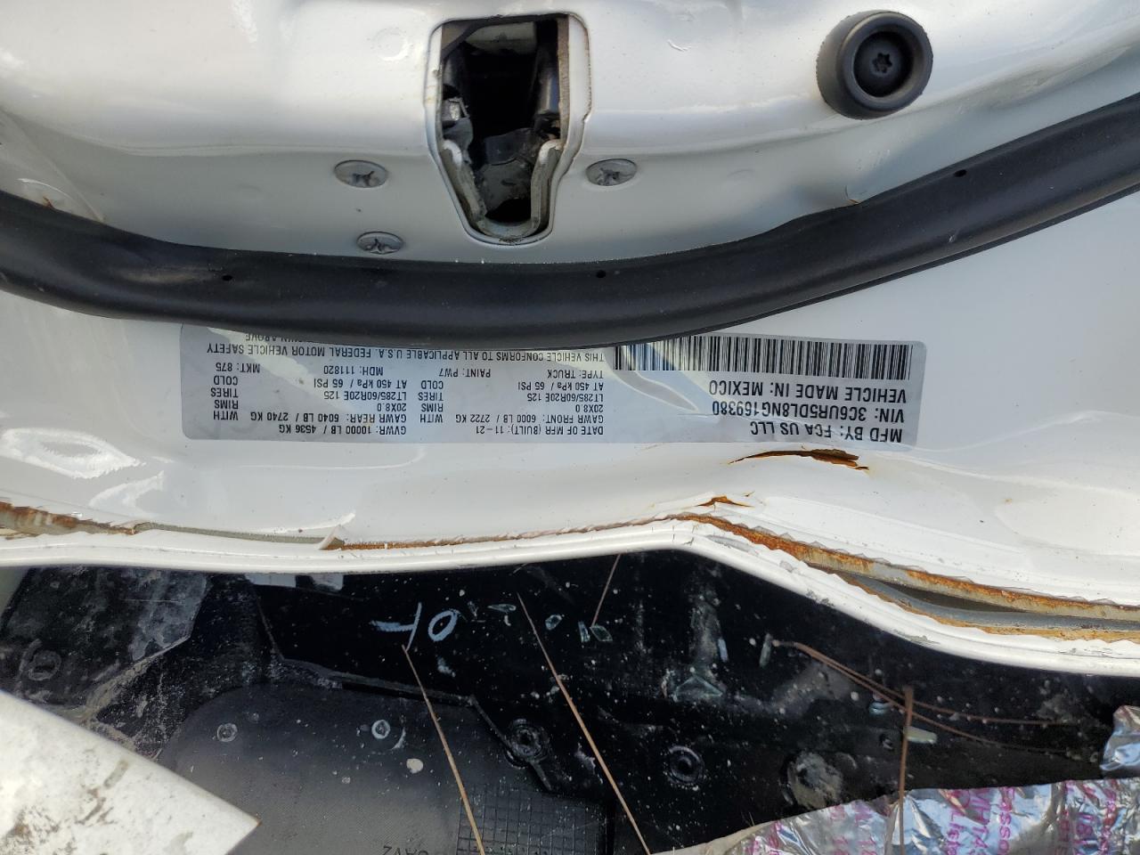 2022 Ram 2500 Big Horn/Lone Star VIN: 3C6UR5DL8NG169380 Lot: 85955305