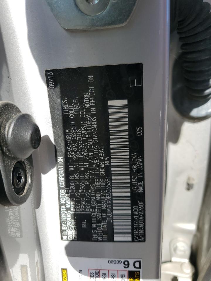 2014 Lexus Gx 460 VIN: JTJBM7FX9E5065351 Lot: 86687745