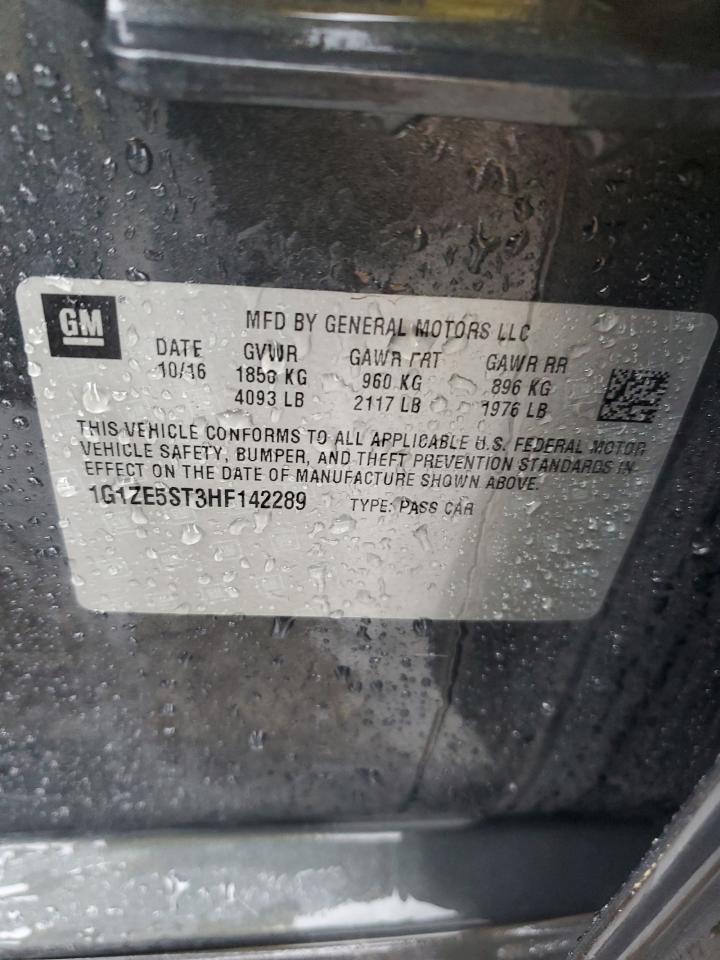 2017 Chevrolet Malibu Lt VIN: 1G1ZE5ST3HF142289 Lot: 84301865