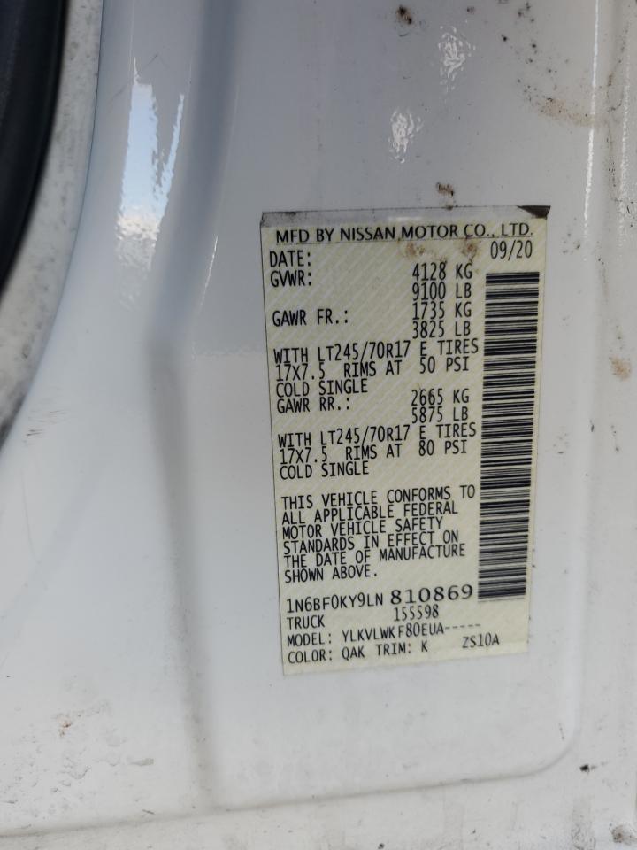 2020 Nissan Nv 2500 S VIN: 1N6BF0KY9LN810869 Lot: 87084495