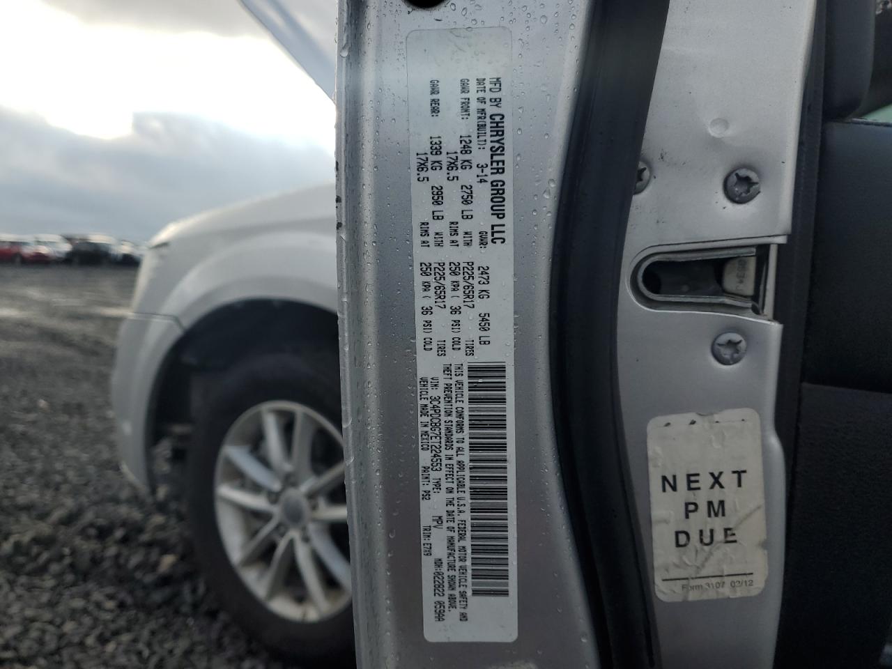 2014 Dodge Journey Sxt VIN: 3C4PDCBG7ET224553 Lot: 89805935