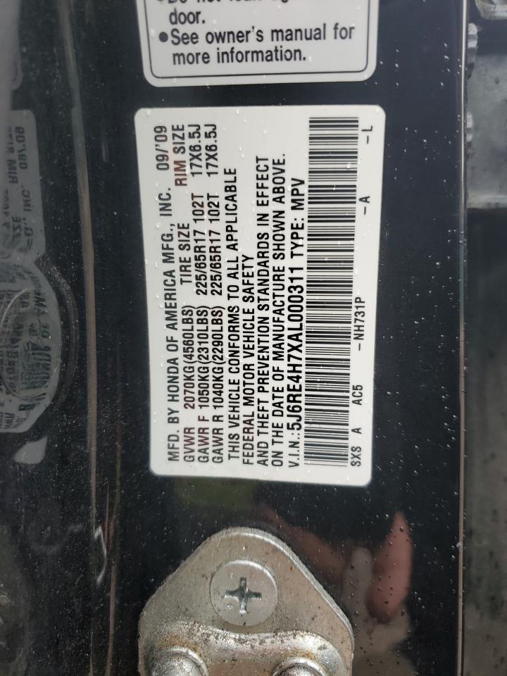 2010 Honda Cr-V Exl VIN: 5J6RE4H7XAL000311 Lot: 82461345