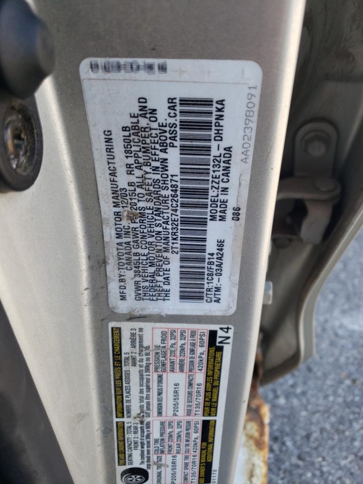 2004 Toyota Corolla Matrix Xr VIN: 2T1KR32E74C264871 Lot: 89503375