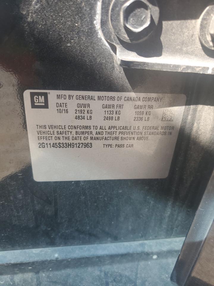 2017 Chevrolet Impala Premier VIN: 2G1145S33H9127963 Lot: 81402725