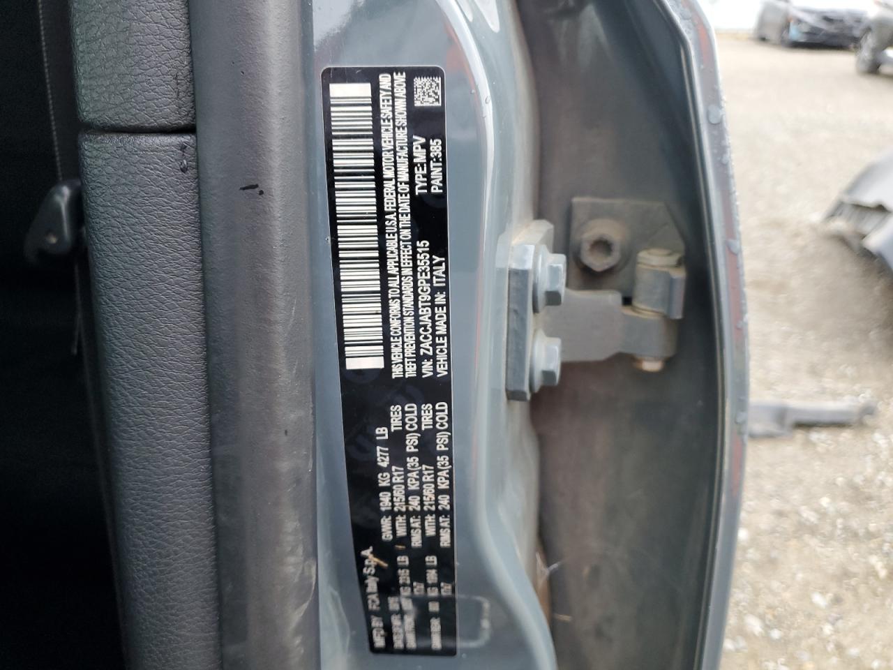 2016 Jeep Renegade Latitude VIN: ZACCJABT9GPE35515 Lot: 84649645