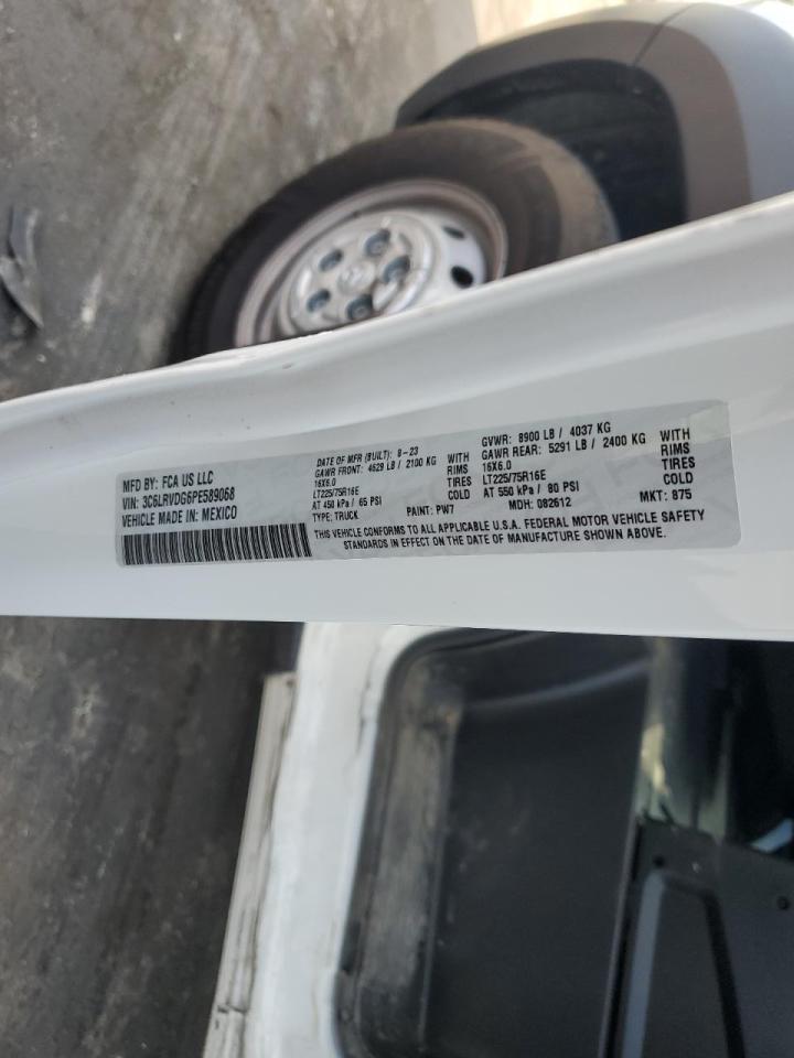 2023 Ram Promaster 2500 Delivery Van VIN: 3C6LRVDG6PE589068 Lot: 82710625