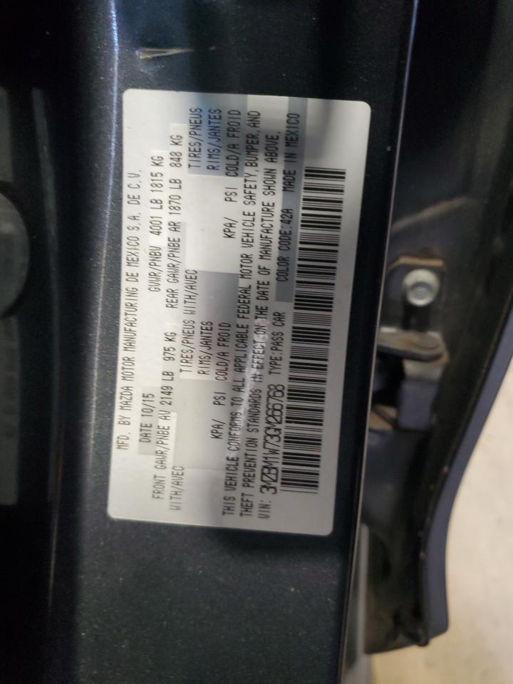 2016 Mazda 3 Touring VIN: 3MZBM1W73GM266768 Lot: 85272155