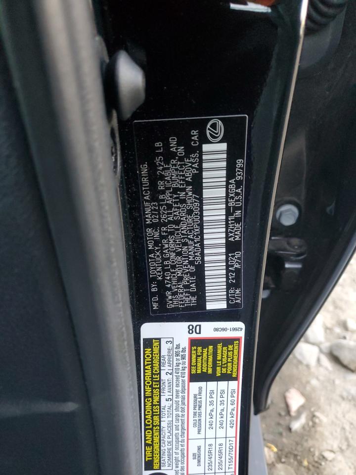 2023 Lexus Es 300H Base VIN: 58ADA1C1XPU030977 Lot: 84875775